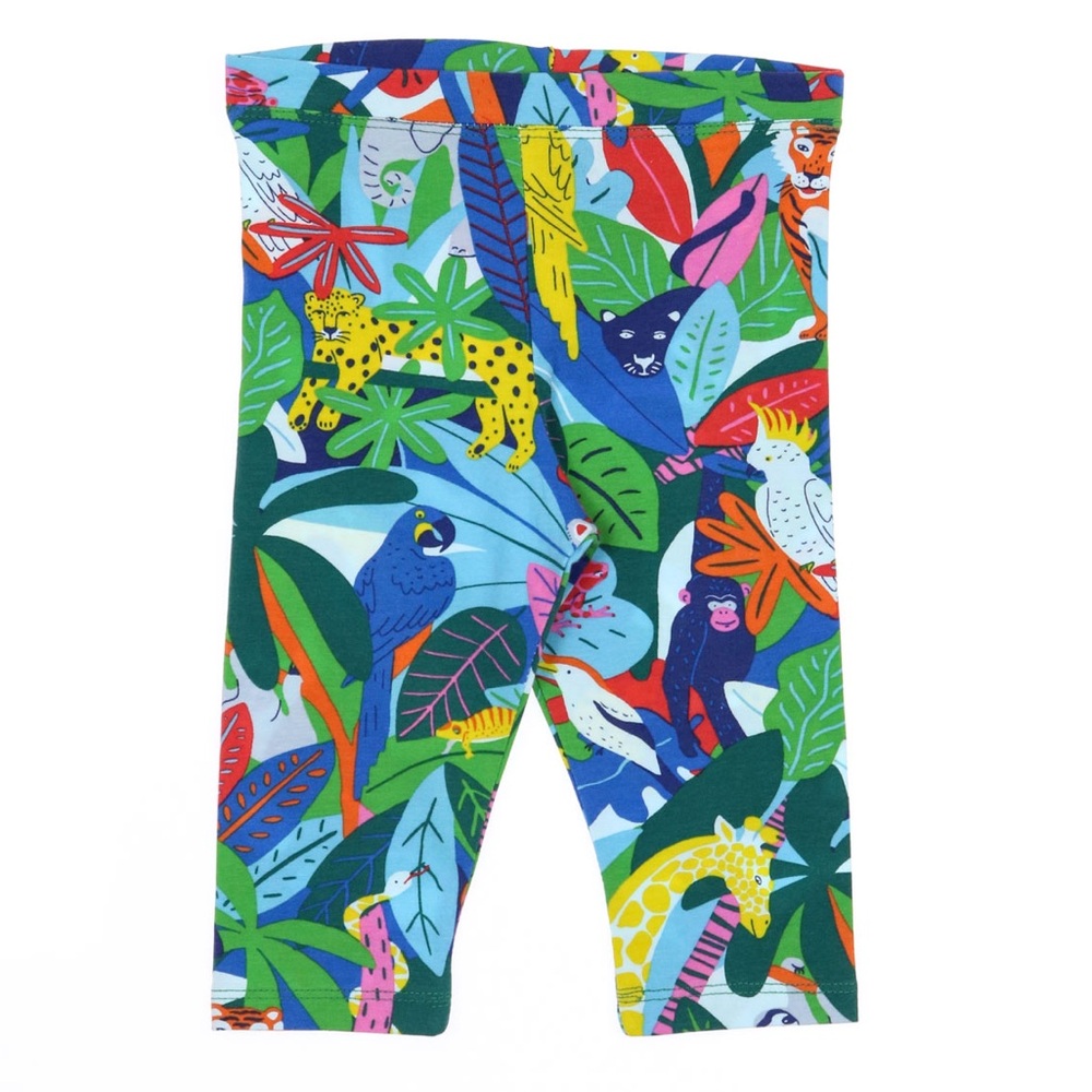 Colorful Jungle Print Kids Leggings